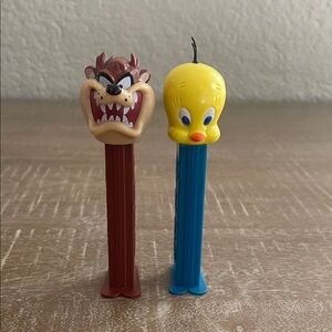 Looney Tunes Character Pez Dispensers,‘Taz’ Tasmanian Devil & Tweety Bird
